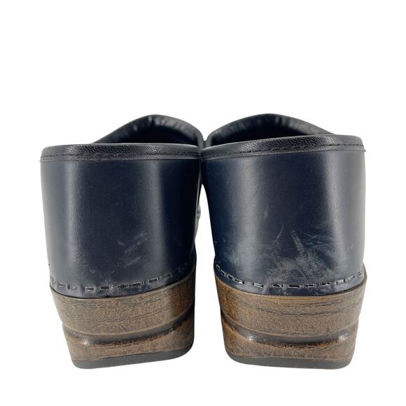 Dansko Professional Clogs Size 41 Indigo Leather Slip On Comfort Work Shoes - Picture 10 of 11